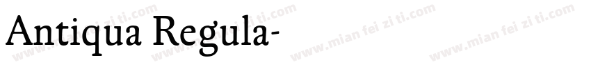 Antiqua Regula字体转换
